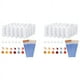 thumbnail image 1 of 40 Tiras 120 Botes Tiras de Pintura Vacías Y 40 Pinceles de Pintura Contenedores de Almacenamiento de Plástico Transparente para Tazas de Pintura, 3 Ml/0,17 Oz, 1 of 5