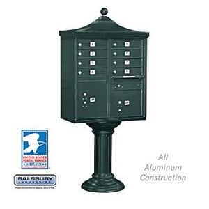 Regency Decorative Cluster Box Unit - 8 A Size Doors - Type I - Green - Private Access