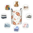 thumbnail image 6 of XMXT Collapsible Laundry Basket, Cartoon Rugby Ball Polyester Waterproof Laundry Hampers Dirty Clothes Hamper, 40L, 6 of 8