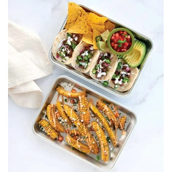 Nordic Ware Naturals Aluminum 1/6 Sheet Pan, 4-pack