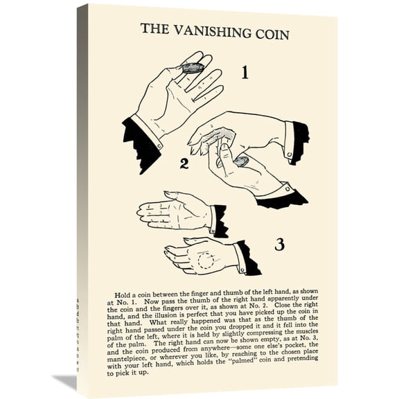 Global Gallery's 'The Vanishing Coin' By Retromagic Stretched Canvas Wall Art