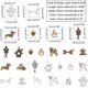 thumbnail image 3 of 20 estilos de dijes de perro, 120 piezas, colgantes de hueso con huellas de pata de perro, accesorios de joyería para hacer collares y pulseras., 3 of 6