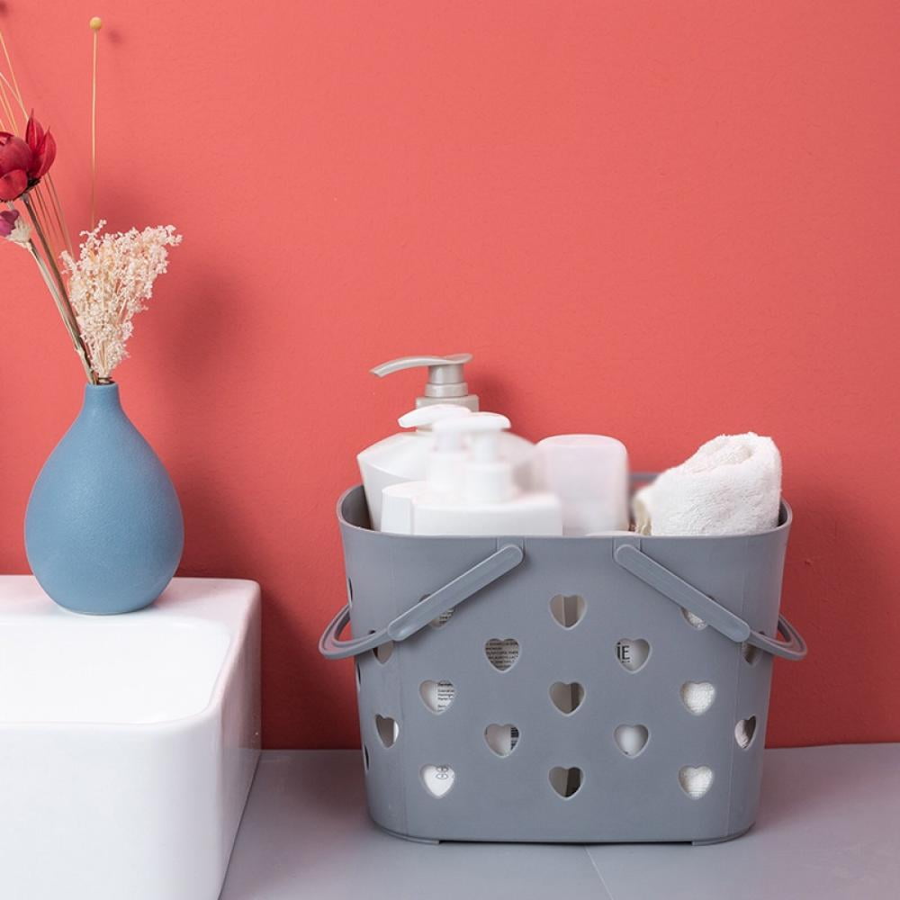 Xloey Plastic Shower Caddy Basket,2Pcs Shower Caddy Portable,Box Organizer Bin Dorm with Handle,for Bathroom, Pantry, Kitchen, College Dorm