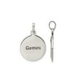 thumbnail image 4 of Sterling Silver Antiqued GEMINI Charm Zodiac Astrology Pendant Necklace with Chain for Women, 4 of 5