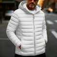 thumbnail image 5 of Betivan Men's Winter Quilted Detachable Hood Jacket, Slim Fit Warm Parka, Casual Solid Color Cold Season Outwear Coat, 5 of 9