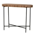 thumbnail image 1 of Baxton Studio Table Console Industrielle Moderne en Bois Finition Noyer Brun et Métal Noir, 1 of 5