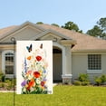 thumbnail image 2 of Amhnf Floral Garden Flag With Butterflies And Wildflowers For Home Outdoor Garden Yard Decor 12x18 inch, 2 of 5