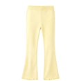 thumbnail image 4 of VV AVEORS Girls Flare Leggings School Uniform Pants For Teen Girls Bell Bottoms Ruffle Trim Bootcut Pant Yellow 160, 4 of 6