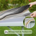 thumbnail image 6 of Gray White Marble Gold Wave Pattern Square Fitted Tablecloth with Elastic Edge,Square Table Cover,Washable Elastic Table Cover for Home Kitchen Party Decor 34"x34", 6 of 6
