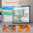 thumbnail image 3 of Mini Refrigerator with Freezer, 4.3 Cu.Ft. Compact Refrigerator, 7 Settings Temperature Adjustable, Removable Glass Shelves Dorm Fridge for Garage,Bedroom, Office, Apartment, Black, 3 of 7
