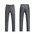 thumbnail image 6 of HBDesign Mens 3 Piece Suit Set Summer Lightweight Slim Fit Blazer Vest Pants Pinstripe for Business, 6 of 7