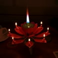 thumbnail image 3 of Un toque decorativo sorprendente para fiestas de cumpleaños y regalos Vela con forma de flor y base triangular, 3 of 7