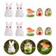 thumbnail image 2 of GOOHOCHY 10 piezas de resina en miniatura con forma de hongo, conejo, erizo, musgo en maceta, micropaisaje decorativo, 2 of 8