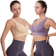 thumbnail image 6 of Sport Bra Yoga Sports Underwear Hollow Mesh Breathable Hole Large Size Wireless Sports Bra Vest for Women, 6 of 9