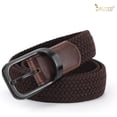 thumbnail image 3 of Stretch Belt for Men, Men Elastic Woven Braided Belt 1 3/8 Casual Belt Golf Belt for Jeans Pants, 3 of 9