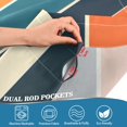 thumbnail image 5 of Yayeee Kitchen Curtains Tier Set of 2 Light Filtering 57"x24" Over Sink Window Panels, Navy Blue Stripes, 5 of 7