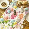 thumbnail image 5 of Easter Linen Table Runner & Placemat Set - Heat-Resistant Tablecloth for Kitchen/Party Tables, Durable Linen Decor for Easter Brunch & Gatherings, Elegant Spring Holiday Table Accent, 71*13in, E, 5 of 7
