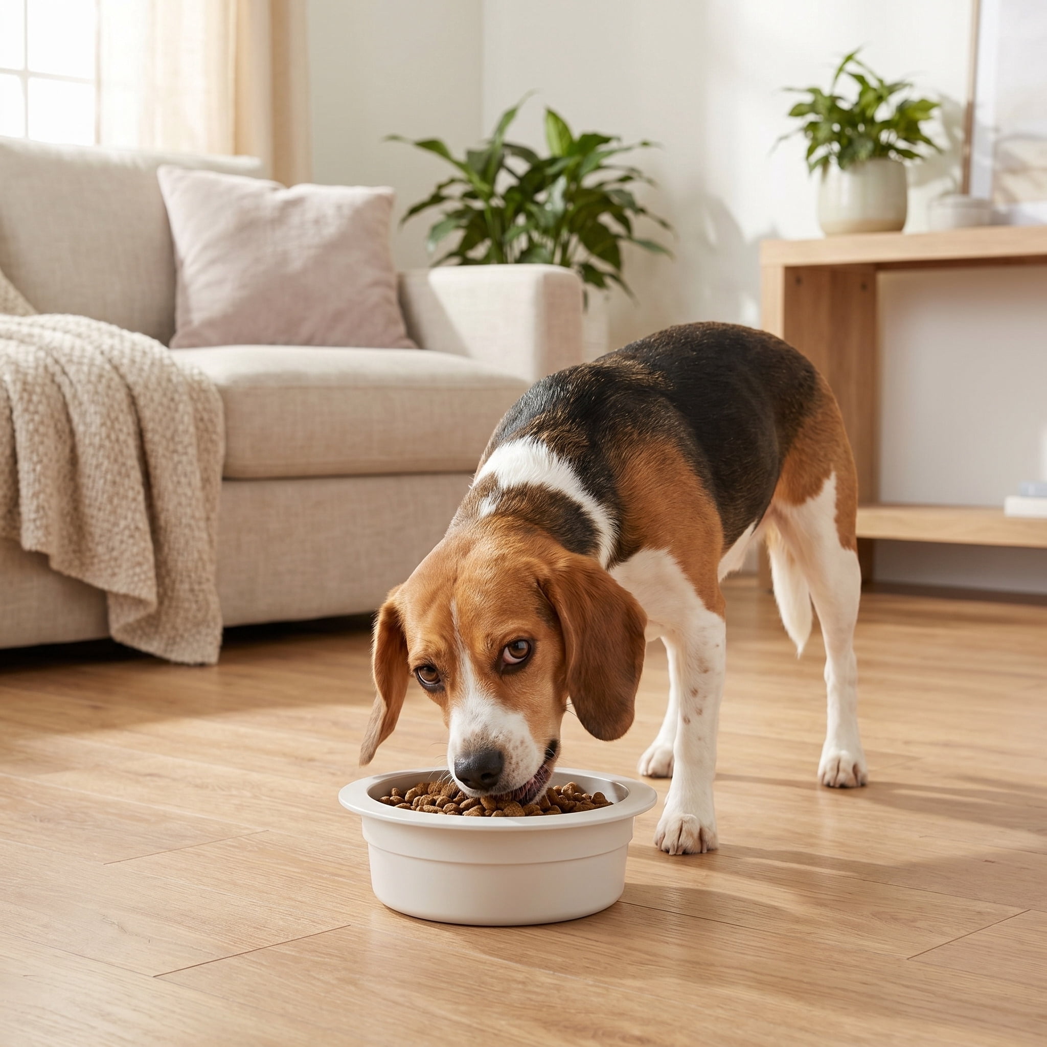(3 pack) Vibrant Life 6.5-Cup Medium Crock Pet Bowl, Light Beige