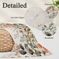 thumbnail image 3 of Orange Green Eucalyptus Leaves Pillow Covers 16"x24", Fall Botanical Rustic Soft Brushed Microfiber Breathable Throw Pillow Covers, Pillowcase with Zipper for Couch Sofa Bedroom Living Room, 3 of 9