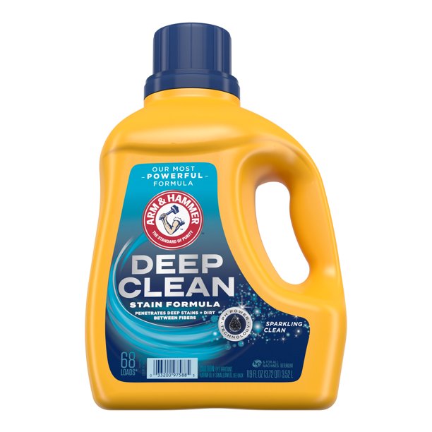 Arm & Hammer Deep Clean Stain, 68 Loads Liquid Laundry Detergent, 119