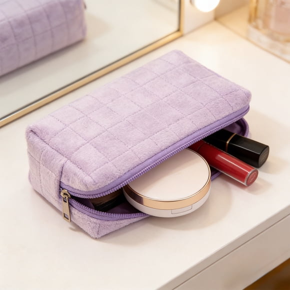 Bolsa de maquillaje Organizador cosmético de viaje Adorable bolsillo portátil para mujer, artículos de aseo y accesorios