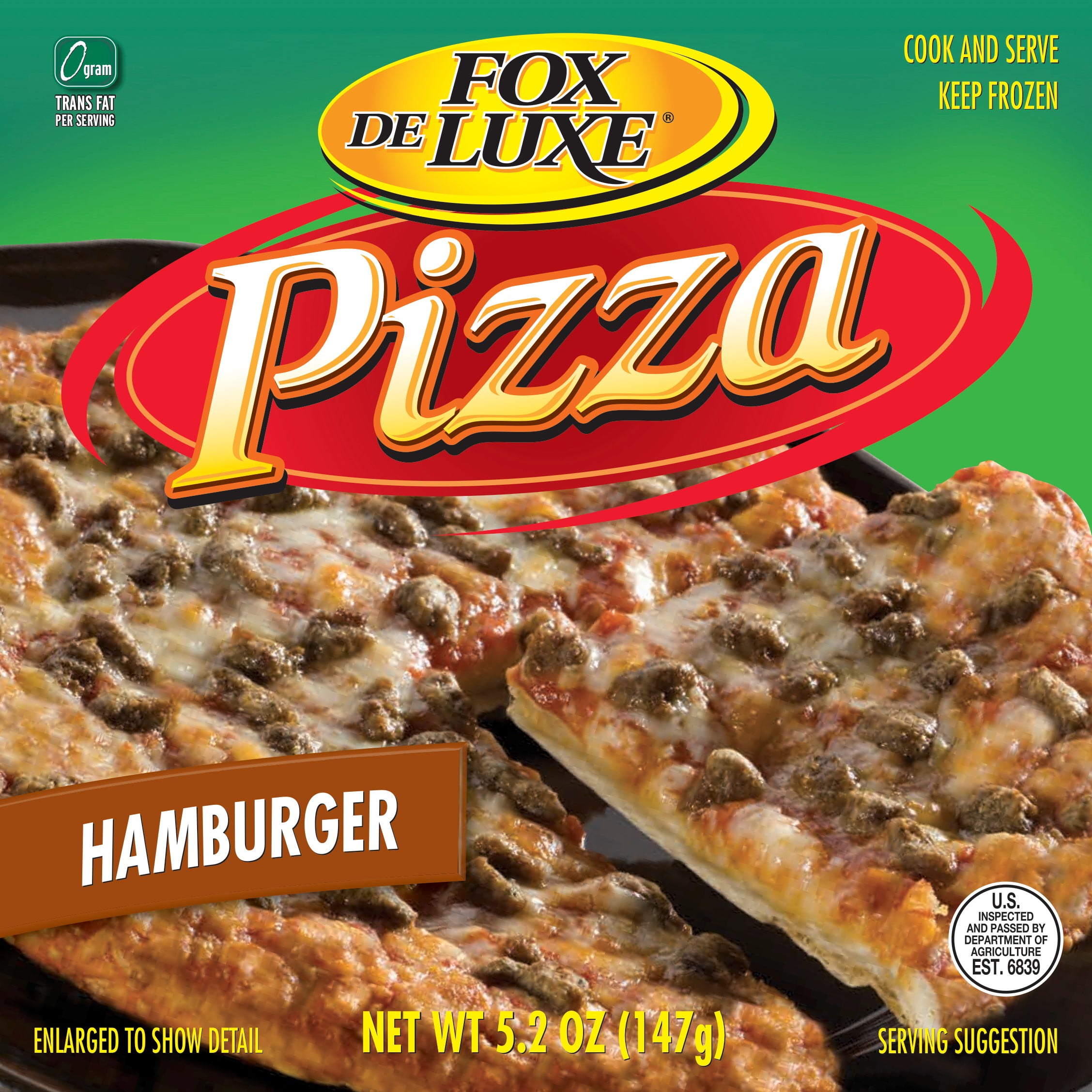 Fox Deluxe Hamburger Pizza 5.2 Oz