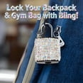 thumbnail image 3 of Small Locks with Keys, Sparkling Mini Luggage Locks Keyed Padlock Metal Lock for Locker Suitcase, Backpack, Boxes, Laptop Bag(Purple), 3 of 7