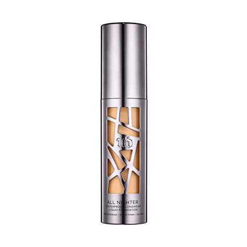Urban Decay All Nighter Liquid Foundation, 3.0 Light - Flawless, Full Coverage for Oily & Combination Skin - Matte Finish - Waterproof & Transfer-Resistant - 1.0 fl oz