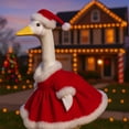 thumbnail image 6 of karymi Christmas Gooses Outfits Gooses Statue Christmas Costume Yard Gooses Clothes Hat Outfit for 23 Inch Statue Patio Garden Decoration Living Room Decor, 6 of 6