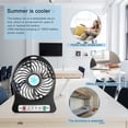 thumbnail image 2 of Portable Mini LED Fan Air Cooler Battery Operated USB Charging LED Light Fan, 2 of 8