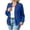 Blue, variant on Women's Casual Zip Up Bomber Jacket Lightweight Long Sleeve Sweatshirt Coat Crew Neck Loose Fit Outerwear with Pockets Fashion Fall Spring Jacket