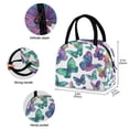 thumbnail image 3 of 7L Volume Handheld Insulated Reusable Meal Tote Lunch Bags Colorful Butterflies, 3 of 6