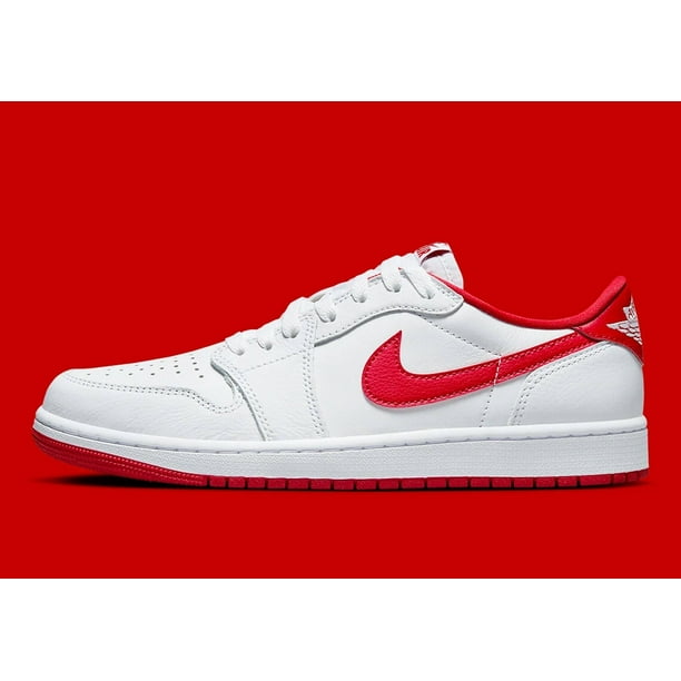 N I-K-E A i r-Jor-dan 1 Retro Low OG 2023 White University Red CZ0790-161 sz 13 Men's
