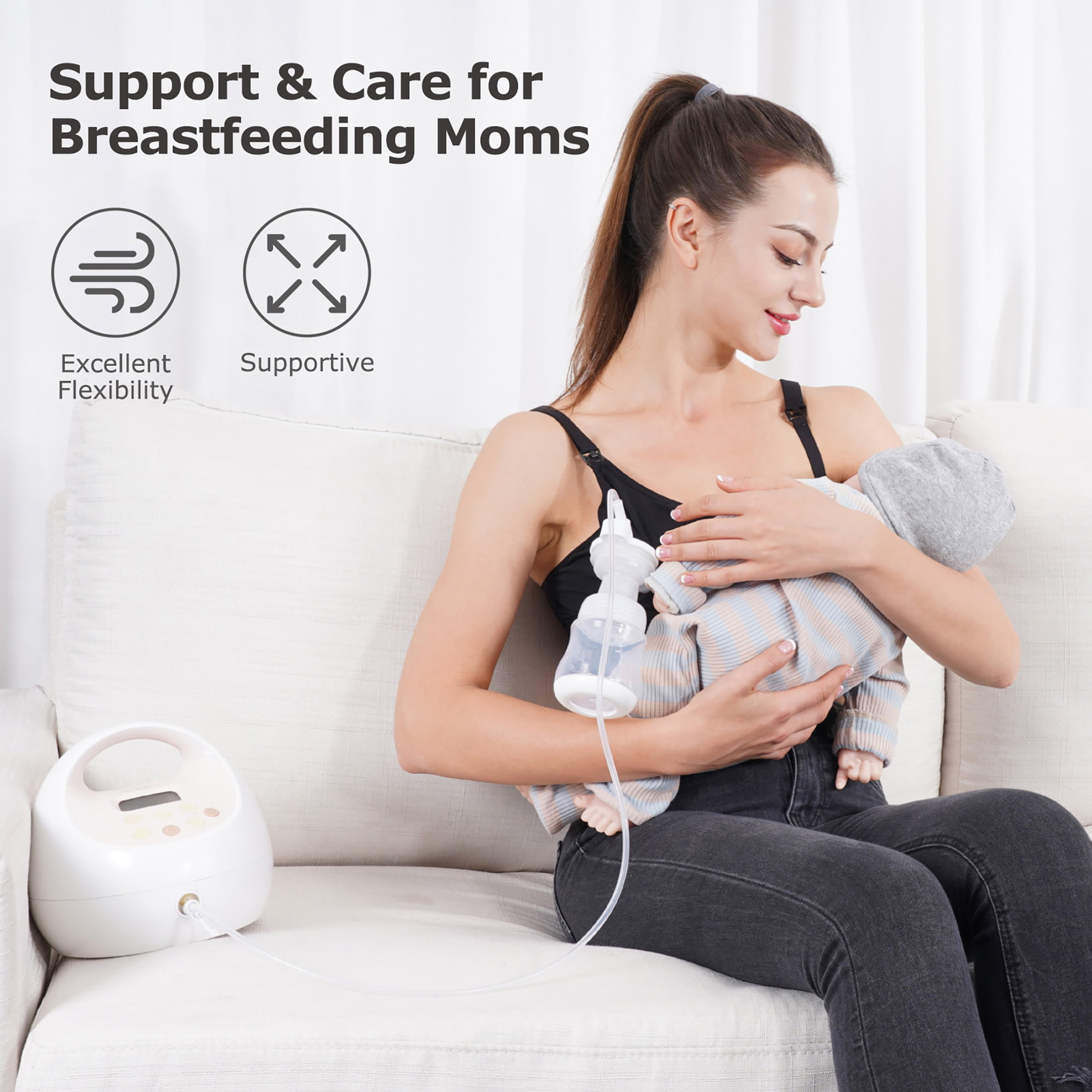 Momcozy Hands Free Nursing & Pumping Bra – Dossier Maternity