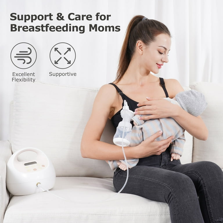 Momcozy Hands Free Pumping Bra, Adjustable Breast Pump Bra and Nursing Bra  All in One with Nursing Pads, All Day Wear for Spectra, Lansinoh, Philips  Avent (Black, X-Large), Black, X-Large : 