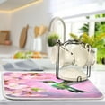 thumbnail image 5 of Dish Drying Mat Hummingbird Floral Absorbent Dry Mats for Dishes Draining Pad for Kitchen Countertop 18" x 24", 5 of 7