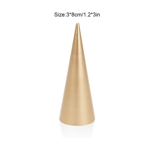 Ruiboury Desktop Ring Holder Cone Shaped Rings Display Stand Photography Props Jewelry Storage Rack Organizer Dresser Shop 3x8cm
