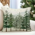 thumbnail image 4 of Christmas Pillow Covers 18x18 Inch Set of 2 Christmas Tree Decorative Throw Pillow Cases Natural Forest Green Winter Holiday Xmas Decorations Indoor for Home Bedroom Living Room Couch Decor, 4 of 6