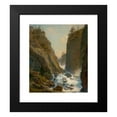 thumbnail image 2 of William Stanley Haseltine 15x17 Black Modern Framed Museum Art Print Titled - Mountain with Cascade, 2 of 5