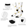 thumbnail image 3 of KLL Gold Rabbit Print Cool Socks Men's Women's Crew Socks Funny Crazy Novelty Stockings, 3 of 6