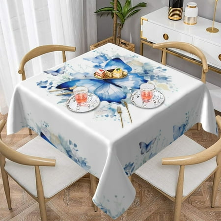 

Generic Blue Butterfly Square Decorative Tablecloth 60x60