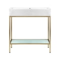 thumbnail image 2 of Swiss Madison Pierre 32" Open Shelf Black Frame Freestanding Bathroom Vanity with Sink Top, 2 of 12