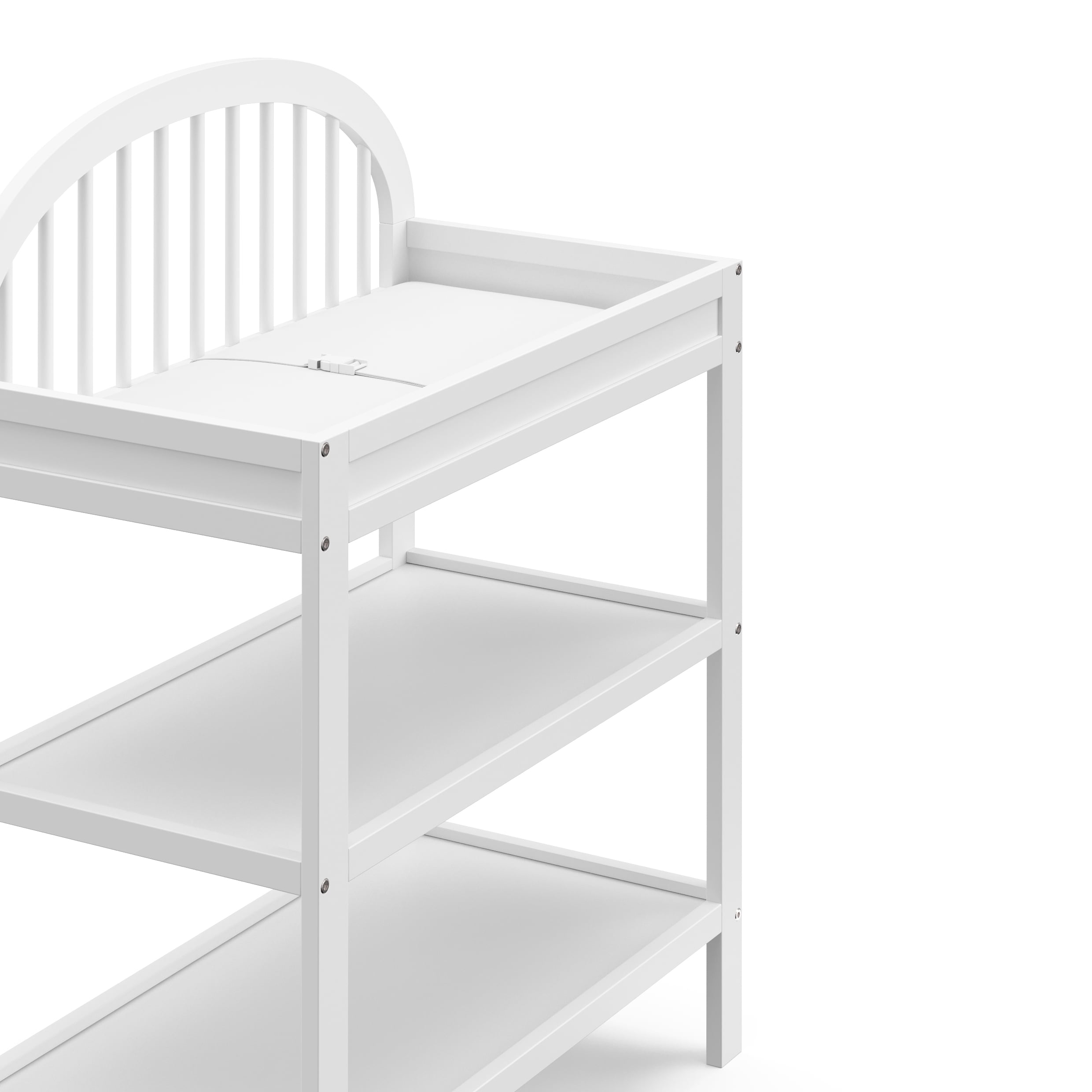 Graco Olivia Infant Wood Changing Table with Changing Pad, White