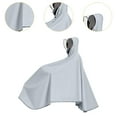 thumbnail image 6 of lacooooppia Bike Rain Poncho Hooded for Adults Rainproof Thick Cape Gray, 6 of 8