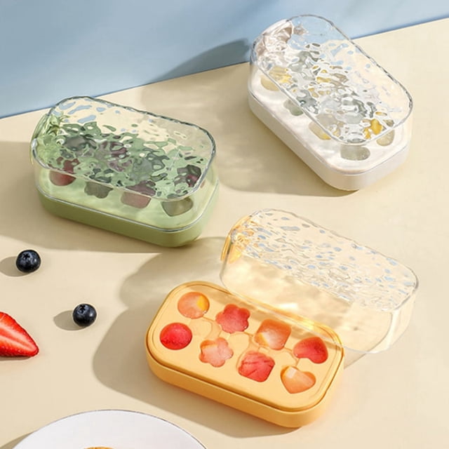 Bandeja para cubitos de hielo a presión, bandeja para 8 cubitos de hielo, máquina para hacer cubitos de hielo a presión, fácil de desmoldar, utensilios de cocina de verano