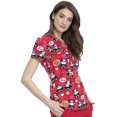 thumbnail image 6 of Cherokee Prints Women Medical Scrubs Top V-Neck Print CK637, 6 of 6