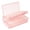 Pink, variant on Double Layer Pencil Box, Large Capacity Plastic Hard Crayon Box, Durable Plastic Clear Marker Organizer with Snap Lid, Stackable Storage Boxes (Pink, 8''X5''X2'')