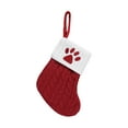 thumbnail image 3 of 2 Pieces Mini Christmas Stockings Fireplace Hanging Stockings Burgundy Red Knit Stocking Winter Holiday Stockings Gift Holding Bag for Home Christmas Decoration Party Favor Supplies, 3 of 7