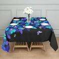 thumbnail image 3 of Butterfly Blue Purple Wing Pattern Square Tablecloth,Waterproof Square Table Cover,Wipeable Spillproof Washable Table Cover for Home Kitchen Party Decor 52"x52"(132x132cm), 3 of 6