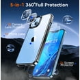 thumbnail image 7 of 5 in 1 Crystal Slim Clear for iPhone 14 Case,Not-Yellowing & Military Grade Drop Protection (Black), 7 of 7